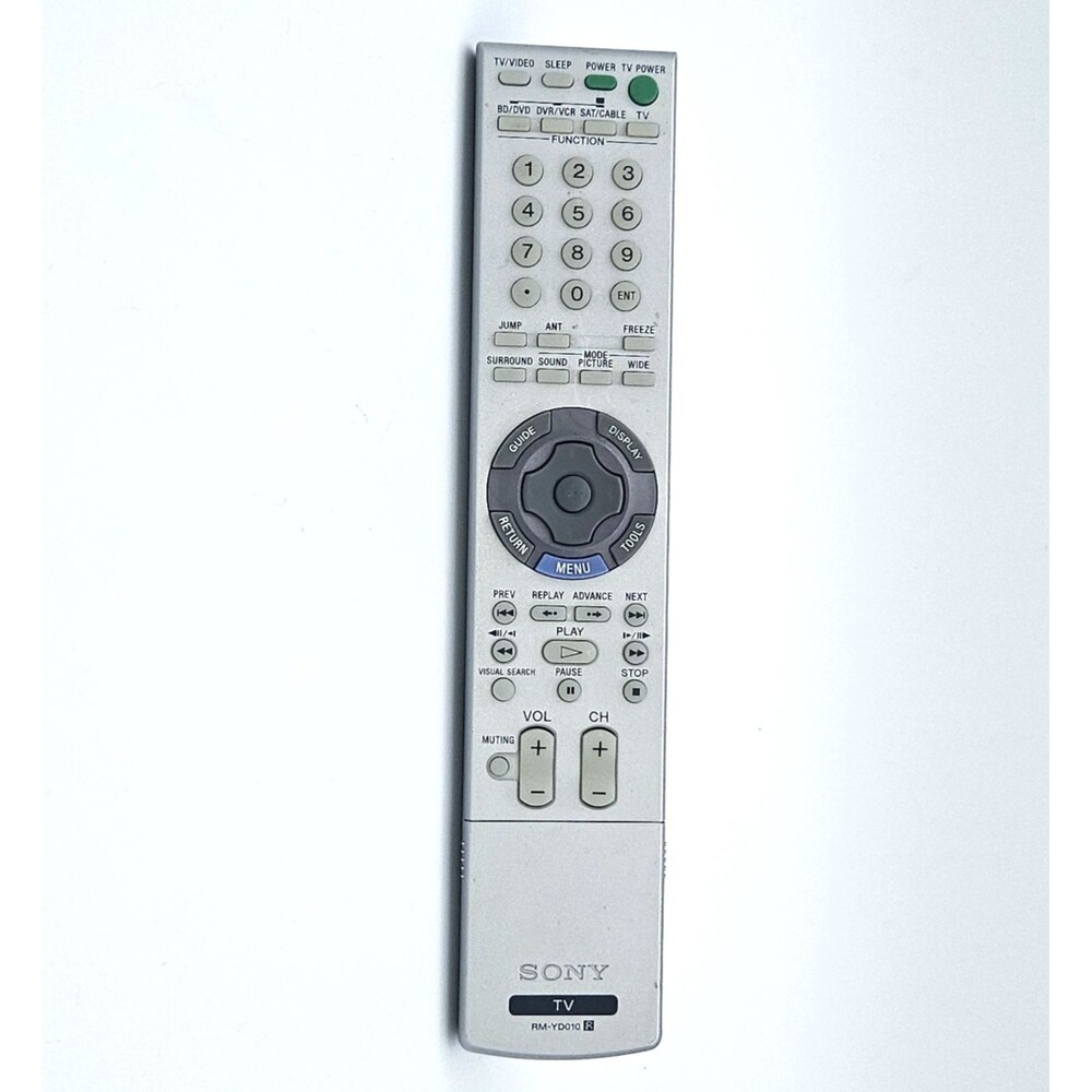 Sony RM-YD010 Remote Control TV Replacement Genuine Silver Tested